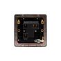 Soho Lighting Black Nickel Flat Plate 13A Unswitched Fused Connection Unit (FCU) Flex Outlet Blk Ins Screwless