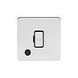 Soho Lighting Polished Chrome Flat Plate 13A Unswitched Connection Unit Flex Outlet Blk Ins Screwless
