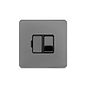 Soho Lighting Black Nickel Flat Plate 13A Switched Fuse Connection Unit Blk Ins Screwless