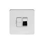 Soho Lighting Polished Chrome Flat Plate 13A Switched Fuse Connection Unit Wht Ins Screwless