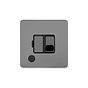 Soho Lighting Black Nickel Flat Plate 13A Switched Fuse Connection Unit Flex Outlet Blk Ins Screwless