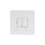 Soho Lighting White Metal Flat Plate 13A Switched Fuse Connection Unit Flex Outlet Wht Ins Screwless