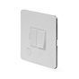 Soho Lighting White Metal Flat Plate 13A Switched Fused Connection Unit (FCU) Flex Outlet Wht Ins Screwless