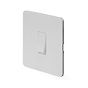 Soho Lighting White Metal Flat Plate 20A 1 Gang Double Pole Switch Wht Ins Screwless