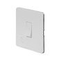 Soho Lighting White Metal Flat Plate 20A 1 Gang Double Pole Switch Flex Outlet Wht Ins Screwless