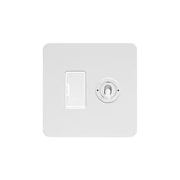 Soho Lighting White Metal Flat Plate 13A Toggle Switched Fused Connection Unit (FCU)