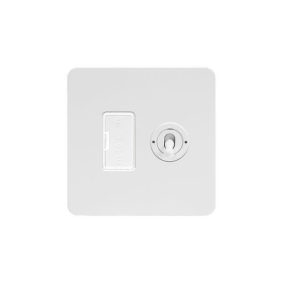 Soho Lighting White Metal Flat Plate 13A Toggle Switched Fused Connection Unit (FCU)
