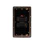 Soho Lighting Black Nickel Flat Plate 45A 1 Gang Double Pole Switch With Neon Large Plate Blk Ins Screwless