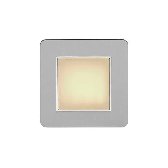Soho Lighting Brushed Chrome Flat Plate LED Stair Light - Warm White 