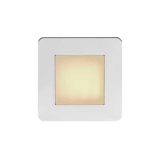 Soho Lighting Polished Chrome Flat Plate LED Stair Light - Warm White 