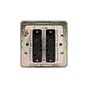 Soho Lighting White Metal Flat Plate 2 Gang Light Switch 10A 2-Way White Insert