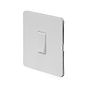 Soho Lighting White Metal Flat Plate 1 Gang Intermediate Switch Wht Ins Screwless