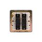 Soho Lighting White Metal Flat Plate 2 Gang Intermediate Switch Wht Ins Screwless