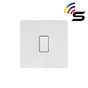 Soho Lighting White Metal Flat Plate 1 Gang 150W Zigbee Smart Rocker Switch White Insert