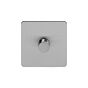 Soho Lighting Flat Plate Brushed Chrome 1 Gang 400W LED Dimmer Switch