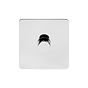 Soho Lighting Flat Plate Polished Chrome 1 Gang 400W LED Dimmer Switch