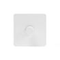 White Metal Dimmer Switch Flat Plate Screwless