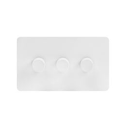3 gang white metal dimmer switch