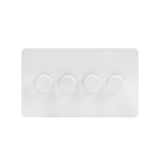 4 gang white metal dimmer switch
