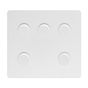 White Metal 5 Gang Dimmer Switch