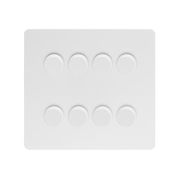 White 8 Gang Dimmer Switch