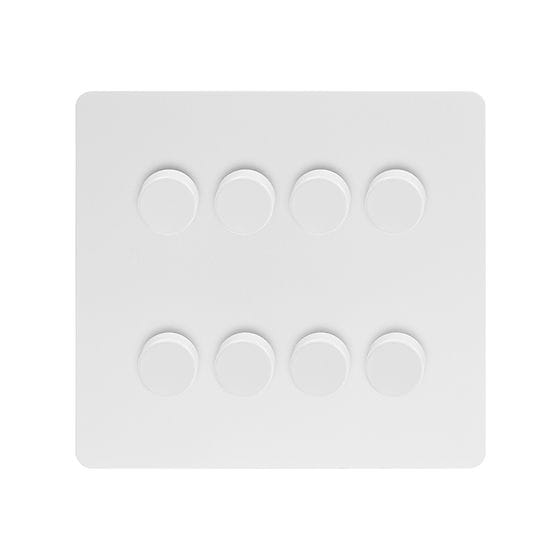 White 8 Gang Dimmer Switch