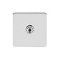 Soho Lighting Polished Chrome Flat Plate 20A 1 Gang 2 Way Toggle Switch Screwless