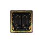 Soho Lighting White Metal Flat Plate 20A 2 Gang 2 Way Toggle Switch Screwless
