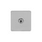 Soho Lighting Brushed Chrome Flat Plate 1 Gang Retractive Toggle Switch Screwless