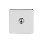 Soho Lighting Polished Chrome Flat Plate 1 Gang Retractive Toggle Switch Screwless