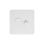White Metal Dimmer Toggle Combo Switch
