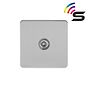 Soho Lighting Brushed Chrome Flat Plate 1 Gang 150W Zigbee Smart Toggle Switch