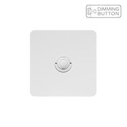 Soho Lighting White Metal 1 Gang 6A Push Button Dimmer Switch