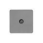 Soho Lighting Black Nickel Flat Plate 1 Gang Satellite Socket Blk Ins Screwless