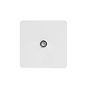 Soho Lighting White Metal Flat Plate 1 Gang Satellite Socket Wht Ins Screwless