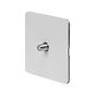 Soho Lighting White Metal Flat Plate 1 Gang Satellite Socket Wht Ins Screwless