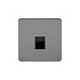 Soho Lighting Black Nickel Flat Plate 1 Gang Tel Secondary Socket