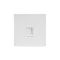 Soho Lighting White Metal Flat Plate 1 Gang Data Socket RJ45 Ethernet Cat5/Cat6 Wht Ins Screwless