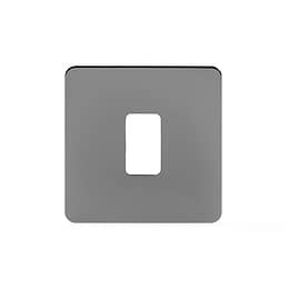 Soho Lighting Black Nickel Flat Plate 1 Gang Grid Switch Plate Screwless