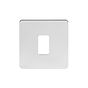 Soho Lighting Polished Chrome Flat Plate 1 Gang Grid Plate Screwless