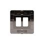 Soho Lighting Black Nickel Flat Plate 2 Gang RM Rectangular Module Grid Switch Plate