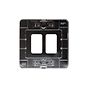 Soho Lighting Polished Chrome Flat Plate 2 Gang RM Rectangular Module Grid Switch Plate