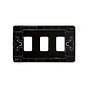 Soho Lighting Black Nickel Flat Plate 3 Gang RM Rectangular Module Grid Switch Plate