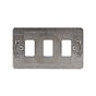 Soho Lighting White Metal Flat Plate 3 Gang RM Rectangular Module Grid Switch Plate