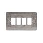 Soho Lighting White Metal Flat Plate 4 Gang RM Rectangular Module Grid Switch Plate