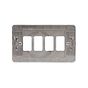 Soho Lighting White Metal Flat Plate 4 Gang RM Rectangular Module Grid Switch Plate