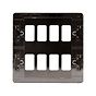 Soho Lighting Black Nickel Flat Plate 8 Gang RM Rectangular Module Grid Switch Plate