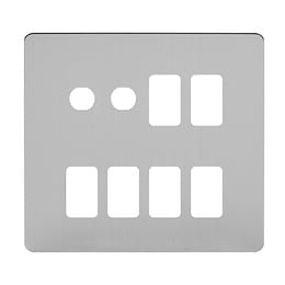 Brushed Chrome Combo Grid Switch