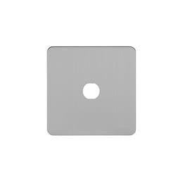 Soho Lighting Brushed Chrome Flat Plate 1 Gang CM Circular Module Grid Switch Plate