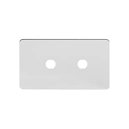 Soho Lighting Polished Chrome Flat Plate 2 Gang (Lg Plt) CM Circular Module Grid Switch Plate